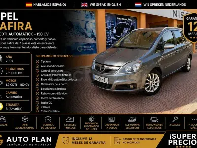 Usado Opel Zafira Cosmo 150 CV (110 kW) 2007 Azul Monovolumen