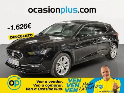 Usado Seat Leon Style 130 CV (95 kW) 2022 Negro Berlina