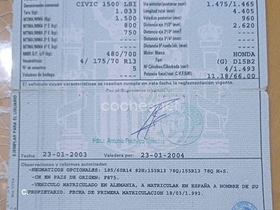 Usado Honda Civic 90 CV (66 kW) 1995 Granate Berlina