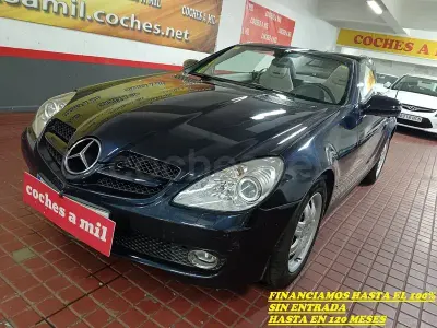 Usado Mercedes SLK200 184 CV (135 kW) 2010 Azul Descapotable