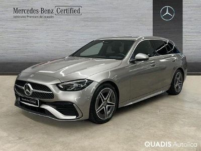 Usado Mercedes C220 AMG line 200 CV (147 kW) 2022 Plata mojave