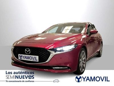 Rojo Usado 2023 Mazda 3 Exclusive-Line Berlina | 24.950 € (Precio justo)