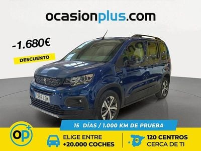Usado Peugeot Rifter GT-line 130 CV (95 kW) 2019 Azul Monovolumen