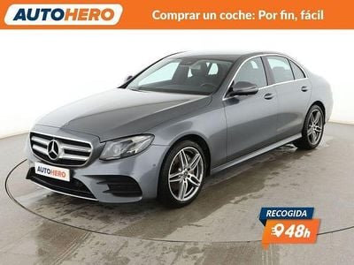 Usado Mercedes E220 AMG line 195 CV (143 kW) 2017 Gris Berlina