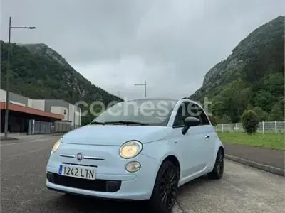 Usado Fiat 500 Lounge 69 CV (50 kW) 2009 Azul Descapotable