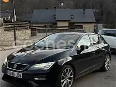 Usado Seat Leon FR 130 CV (95 kW) 2019 Negro Berlina