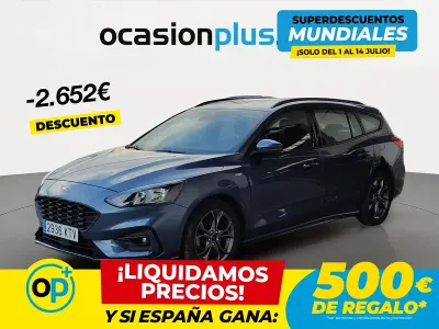 Usado Ford Focus ST-Line 125 CV (91 kW) 2019 Azul Familiar
