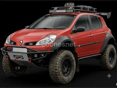 Usado Renault Clio II Authentique 75 CV (55 kW) 2009 Rojo Berlina