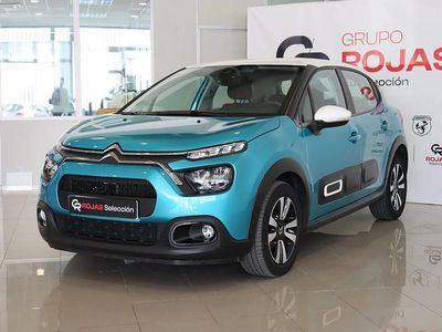 Usado Citroën C3 Feel 83 CV (61 kW) 2022 Azul con techo blanco Utilitario