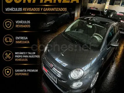 Usado Fiat 500C Lounge 69 CV (50 kW) 2018 Gris / plata Descapotable