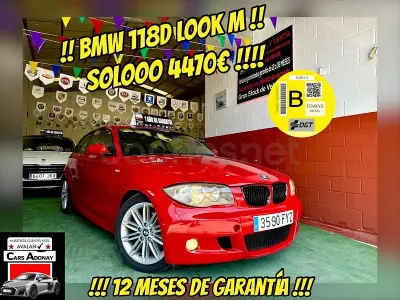 Usado BMW 118 Sport Line 143 CV (105 kW) 2008 Rojo Utilitario