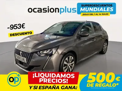 Usado Peugeot 208 Active 100 CV (73 kW) 2020 Gris Utilitario