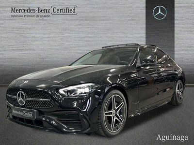 Usado Mercedes C220 AMG line 200 CV (147 kW) 2025 Negro obsidiana