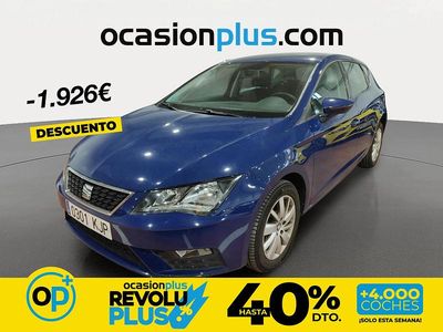 Usado Seat Leon Reference 110 CV (80 kW) 2018 Azul Berlina