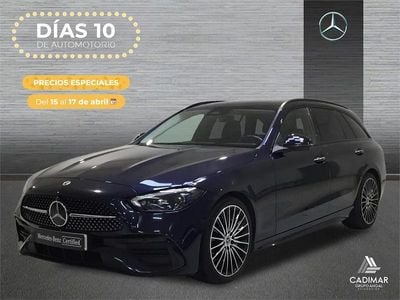 Usado Mercedes C220 AMG line 200 CV (147 kW) 2021 Azul cavansita Familiar