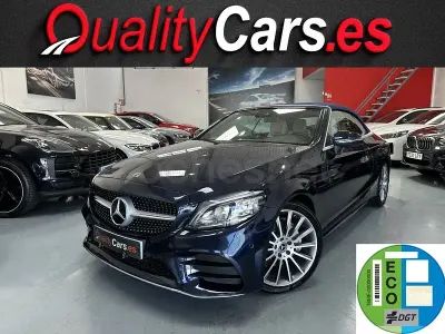 Usado Mercedes C200 184 CV (135 kW) 2021 Azul Descapotable