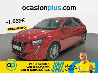 Usado Peugeot 208 Active 100 CV (73 kW) 2021 Rojo Utilitario