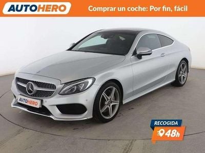 Usado Mercedes C300 AMG line 245 CV (180 kW) 2017 Gris Coupe