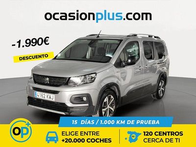 Usado Peugeot Rifter GT-line 130 CV (95 kW) 2019 Gris Monovolumen