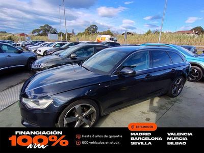 Usado Audi A6 S-Line 204 CV (150 kW) 2014 Azul Familiar