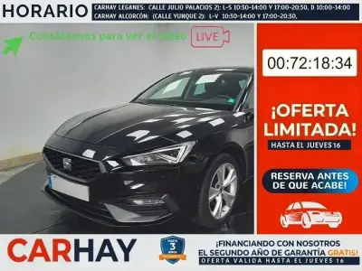 Usado Seat Leon FR 110 CV (80 kW) 2021 Negro Berlina