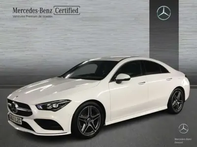 Usado Mercedes CLA200 AMG line 150 CV (110 kW) 2022 Blanco Coupe