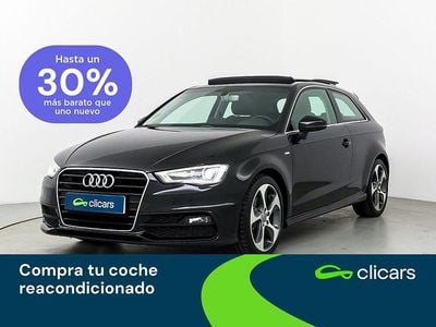 Usado Audi A3 S-Line 110 CV (80 kW) 2015 Negro Utilitario