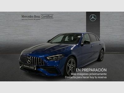 Usado Mercedes C200 AMG line 204 CV (150 kW) 2021 Azul Berlina