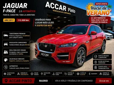 Usado Jaguar F-Pace Portfolio 180 CV (132 kW) 2016 Rojo SUV