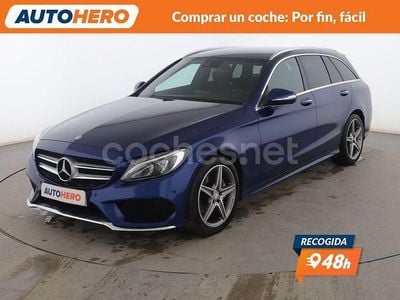 Azul Usado 2015 Mercedes C220 AMG line Familiar | 19.799 € (Precio justo)