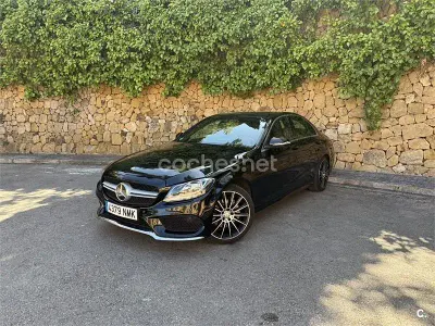 Usado Mercedes C200 AMG line 184 CV (135 kW) 2014 Negro Berlina