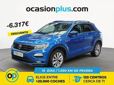 Azul Usado 2021 VW T-Roc Advance SUV | 18.890 € (Precio justo)