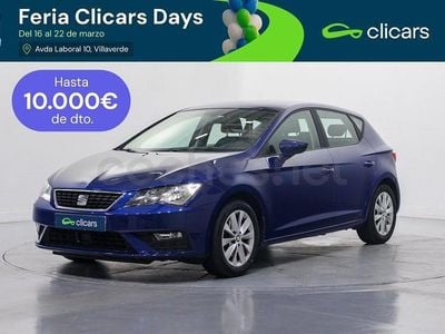 Usado Seat Leon Style 110 CV (80 kW) 2018 Azul Berlina