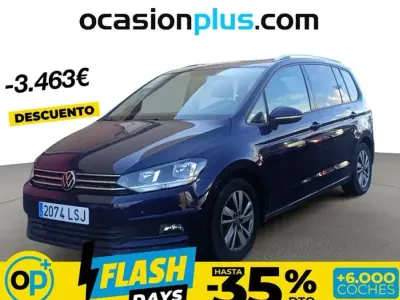 Usado VW Touran Advance 150 CV (110 kW) 2021 Azul Monovolumen