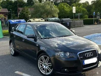 Usado Audi A3 Sportback S-Line 140 CV (102 kW) 2008 Negro Utilitario