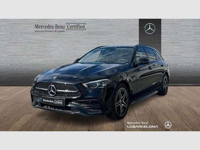 Negro Usado 2024 Mercedes C300 AMG line Familiar | 48.900 €