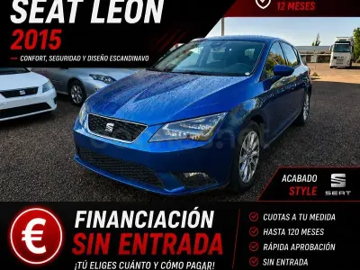 Usado Seat Leon Ecomotive 110 CV (80 kW) 2014 Azul Berlina