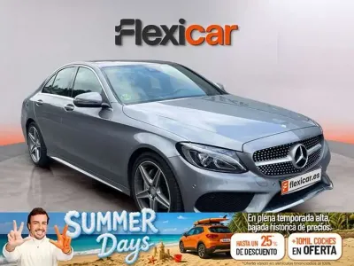 Usado Mercedes C220 AMG line 170 CV (125 kW) 2016 Gris Berlina