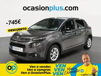 Usado Citroën C3 Feel 68 CV (50 kW) 2019 Gris Utilitario