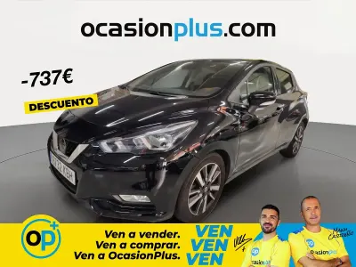 Usado Nissan Micra 90 CV (66 kW) 2017 Negro Utilitario
