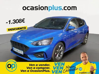 Usado Ford Focus ST-Line 125 CV (91 kW) 2019 Azul Berlina