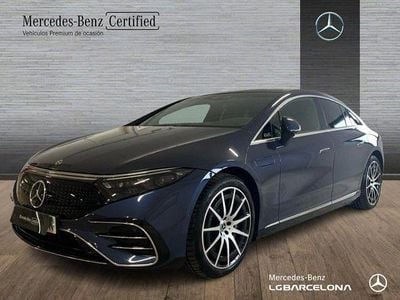 Usado Mercedes EQS580 AMG line 384 kW (523 CV) 2022 Azul sodalita Berlina