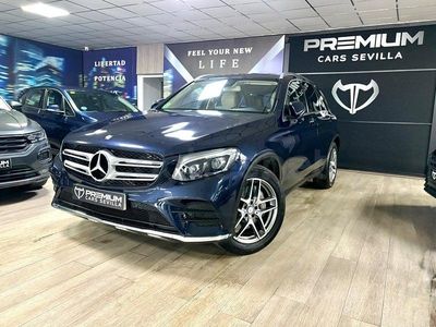 Usado Mercedes GLC220 AMG line 170 CV (125 kW) 2016 Azul SUV