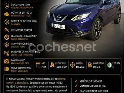 Usado Nissan Qashqai Premium Edition 110 CV (80 kW) 2015 Azul SUV