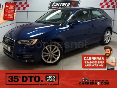 Usado Audi A3 Attraction 110 CV (80 kW) 2015 Azul Berlina