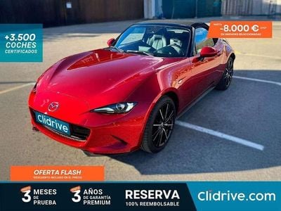 Rojo Usado 2025 Mazda MX5 Exclusive-Line Descapotable | 33.790 € (Precio justo)
