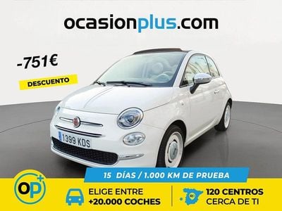 Usado Fiat 500 69 CV (50 kW) 2017 Blanco Descapotable