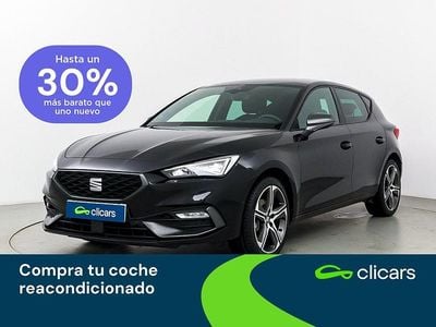 Usado Seat Leon FR 130 CV (95 kW) 2021 Negro Berlina