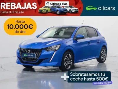 Usado Peugeot 208 Allure 100 CV (73 kW) 2019 Azul Utilitario