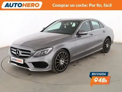 Usado Mercedes C220 AMG line 170 CV (125 kW) 2015 Gris Berlina